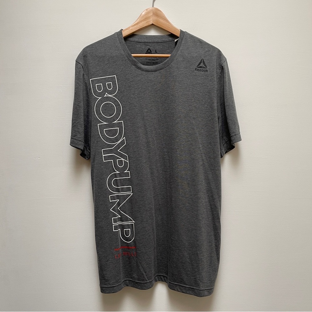 Reebok Men’s Gray Bodypump Graphic T-Shirt